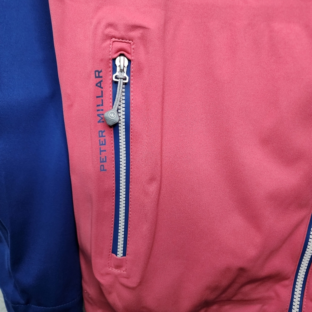 Peter Millar Crown Sport Mens Medium Cape Red / Sport Navy Hyperlight 3L Link Ja - Picture 8 of 8